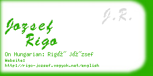 jozsef rigo business card